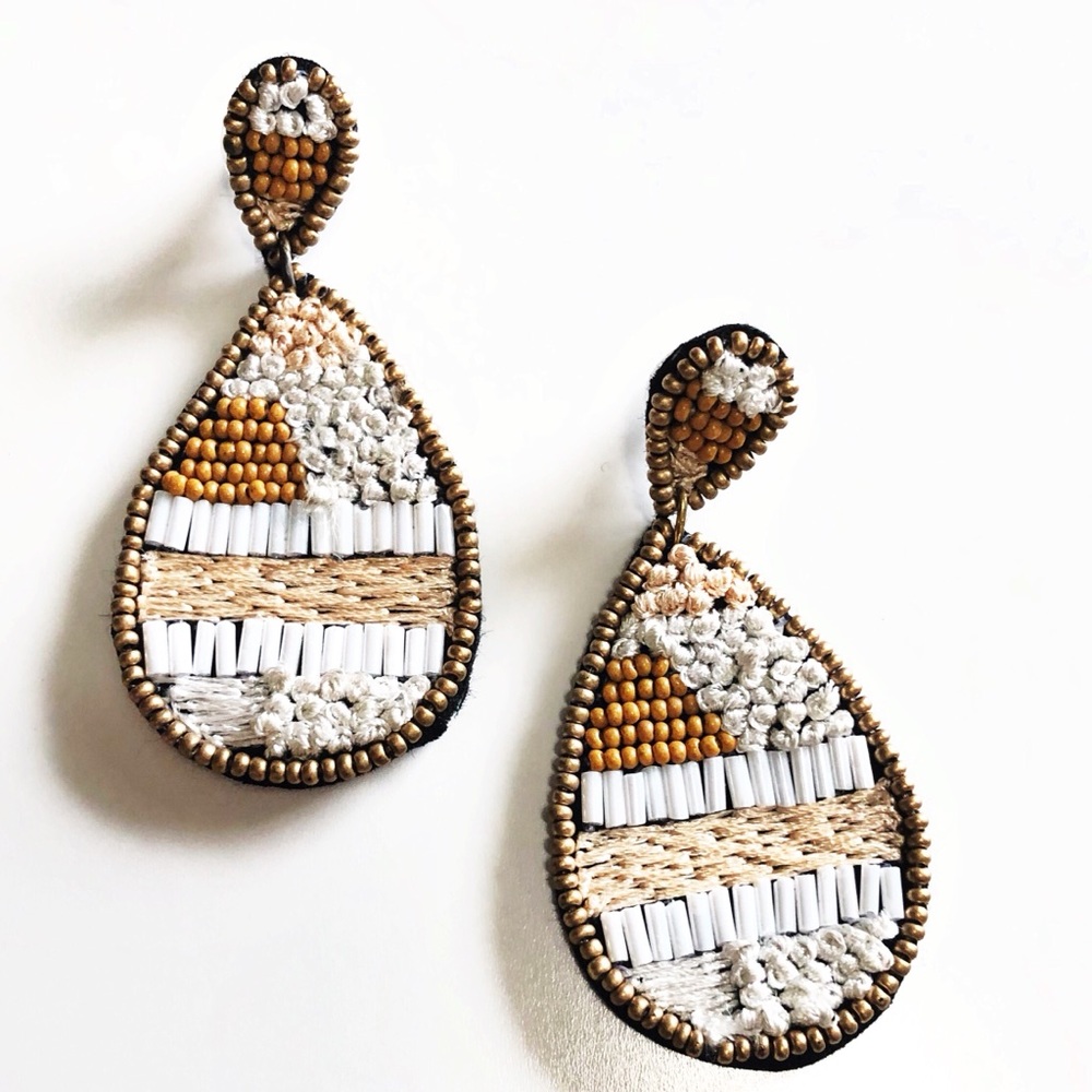 Boho Beaded Drop Earrings